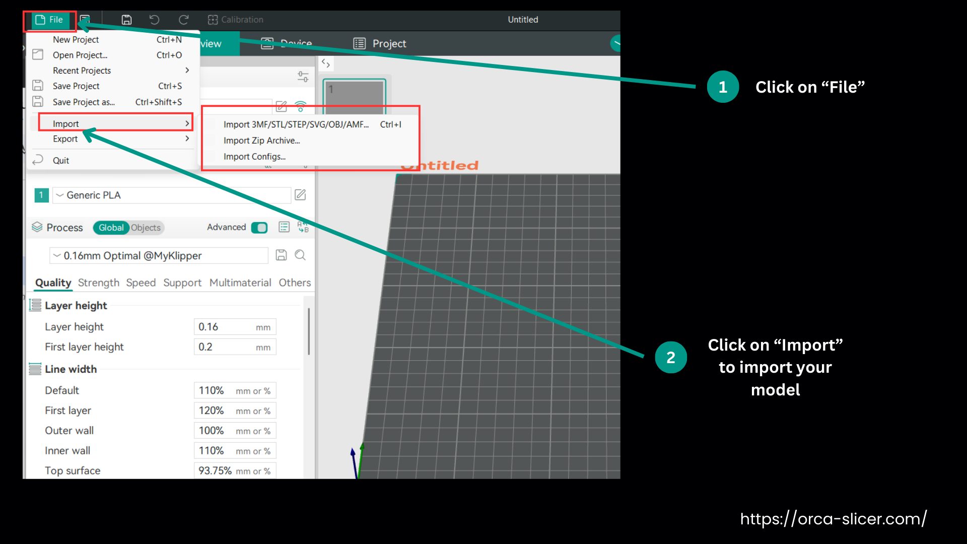 Import your model